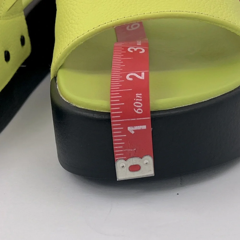 Dr. SCHOLL’S ORIGINAL COLLECTION, PISCES MAX SLIDES, LIME GREEN UPPER LEATHR, 9M - Picture 13 of 17